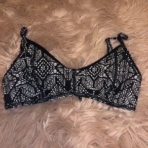 black and white bikini top